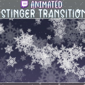 Snow Falling Stinger Transition ANIMATED | Streamer Scenes & Overlays | Christmas Holiday Holidays Snow Xmas Winter Festive WNTR