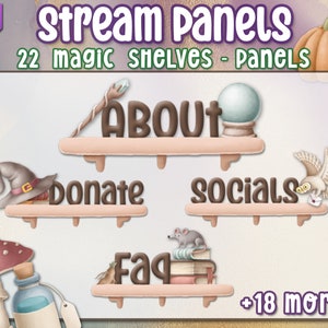 22 Magical Shelf Panels | Twitch Streamer Panels | Twitch Panels | Wizard Panels | Witch Panels | Magic Panels House Panels