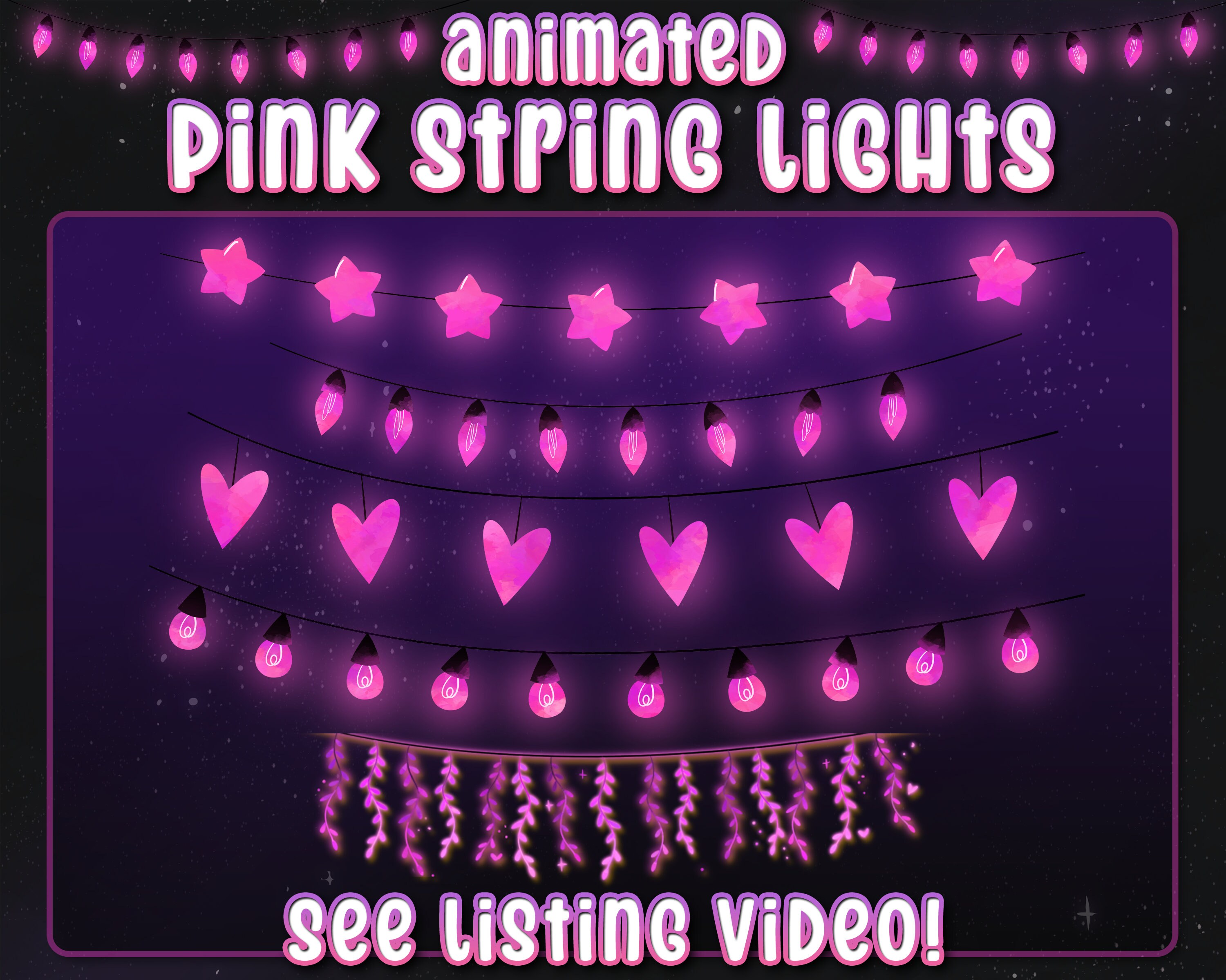 Resnice Pink Fairy Lights 100 Ft Plug In Indoor Long Electric String L —  CHIMIYA