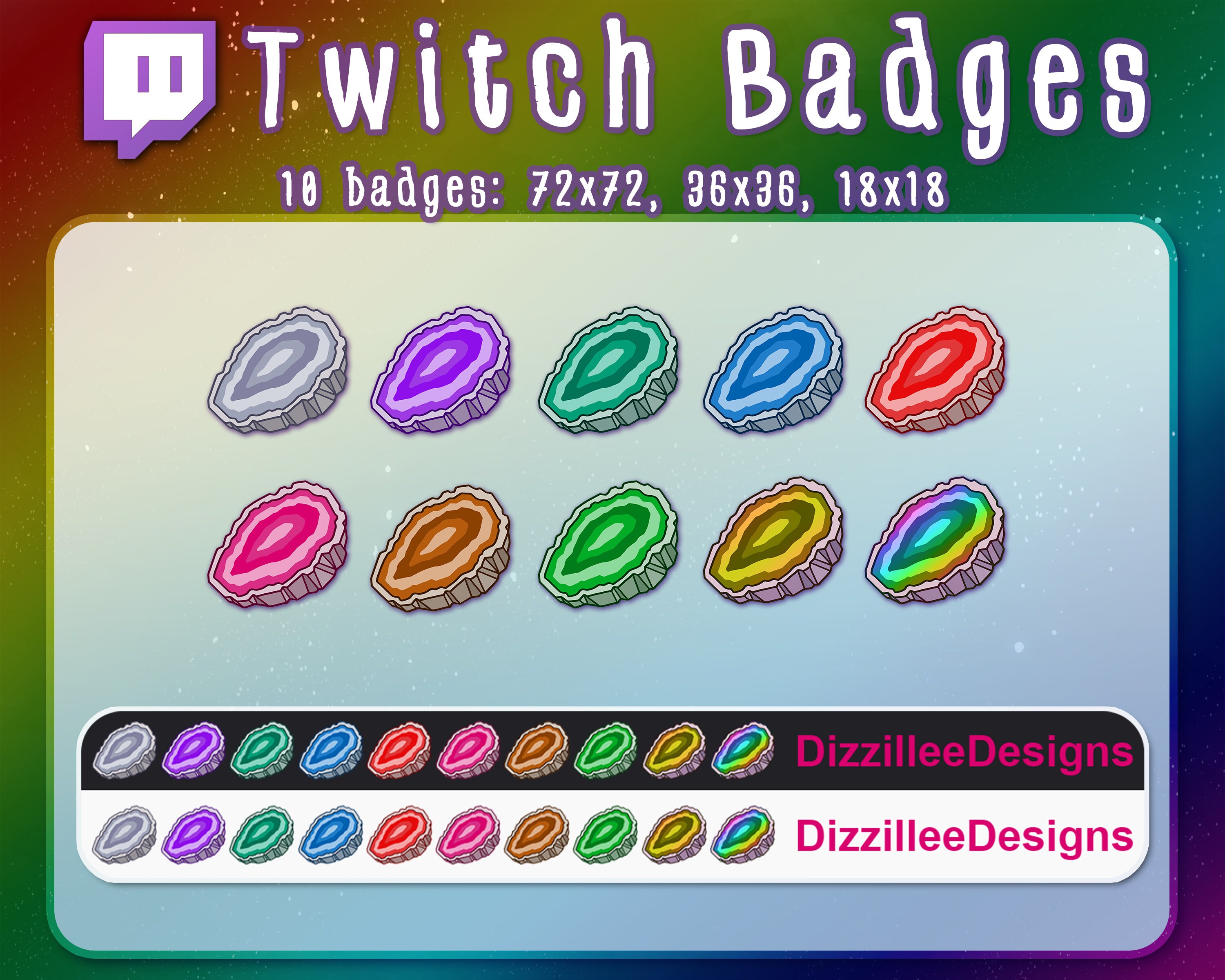 Crystal Bit Badges Twitch Subscriber Badges Twitch Cheer Badges Streamer Geode Twitch Badges Twitch Sub Badges Art Collectibles Digital Ichigenn Nishifunabashi Com