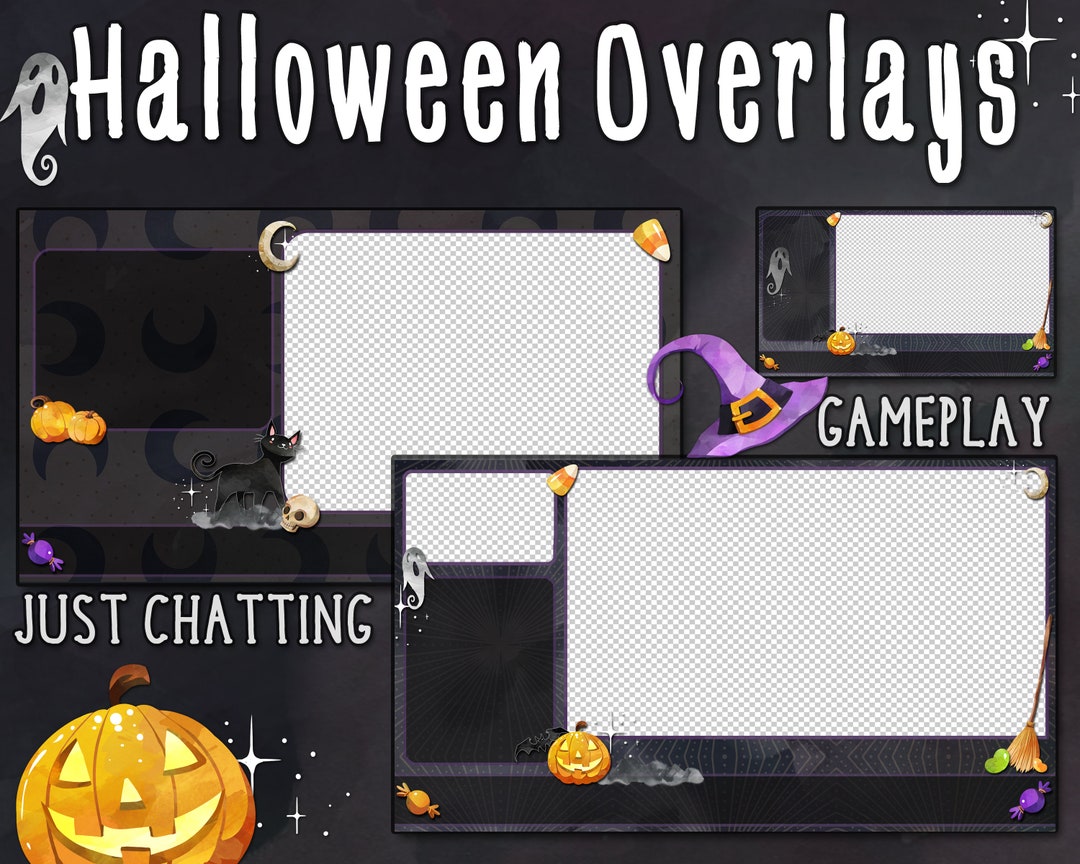 Halloween Overlays Twitch Streamer Overlays & Scenes Witch Gothic