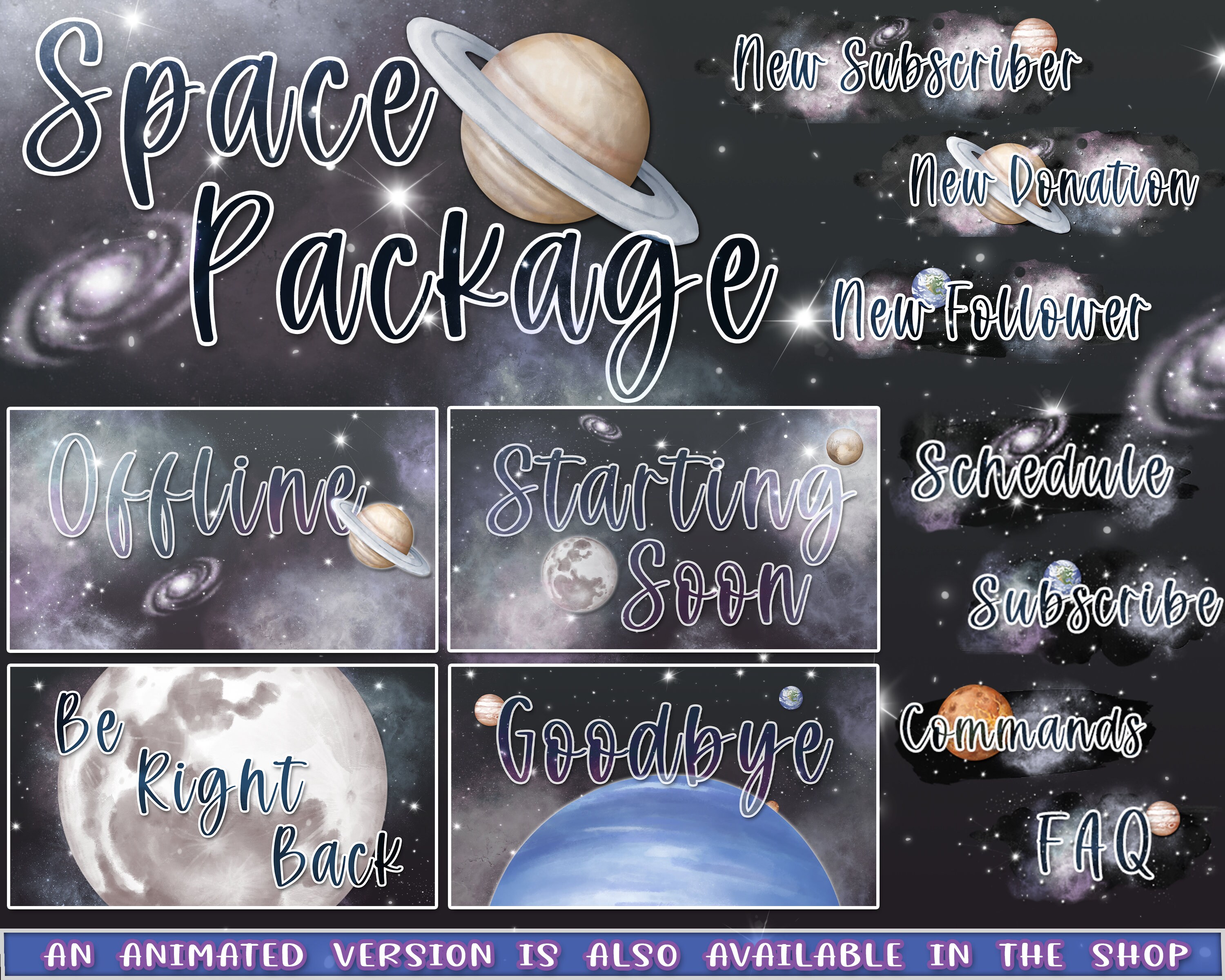 Panels & Alerts Streamer Scenes Celestial Stars Astrology
