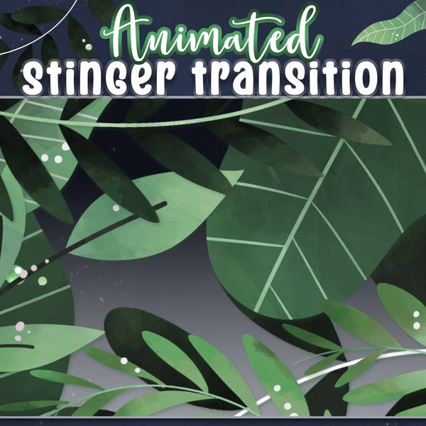 Green Misty Magic Stinger Transition ANIMATED | Streamer Scene Transition | Magical Plants Leaf Forest Leaves Plant Plants Forest MMAG