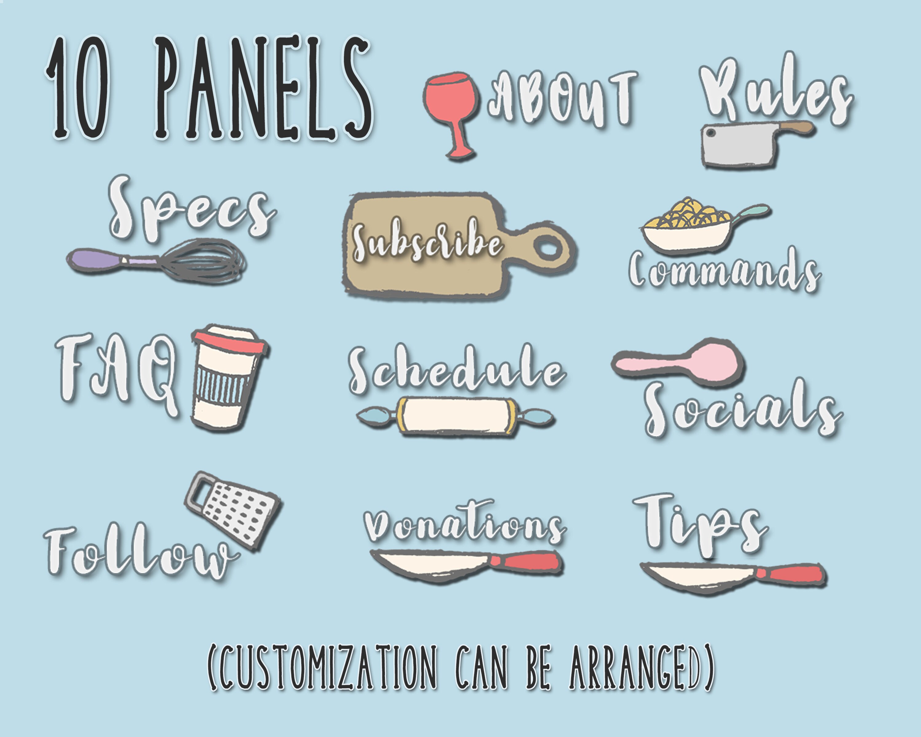 Kitchen Cooking Streamer PACKAGE Streamer Scenes Panels & Etsy