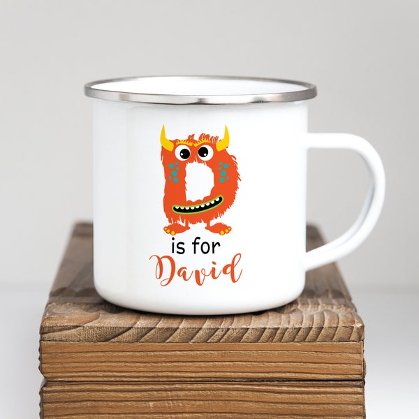 Personalized Monster Alphabets Camp Mug with Name