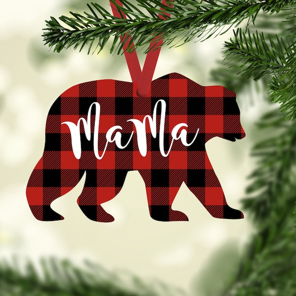 Personalized Bear Family Ornament