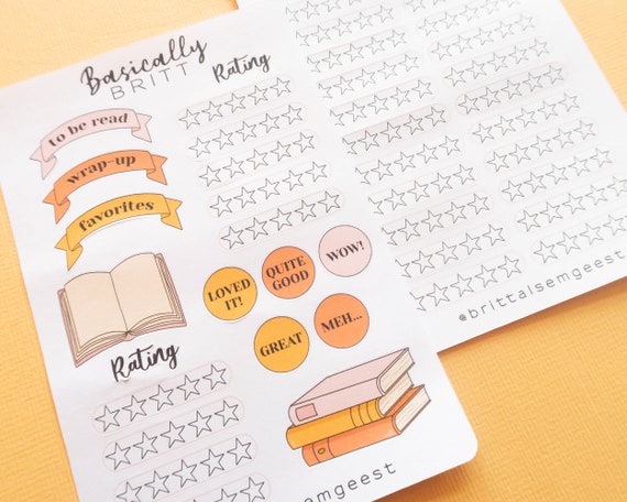 Journal de lecture Stickersheet Bullet Journal Tracking Stickers