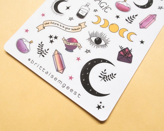 Magical Witchy Stickersheet // Bullet Journal Witchy Stickers, Cute BUJO  Doodle Sticker, Magic Witch Stickers, Scrapbook -  Denmark
