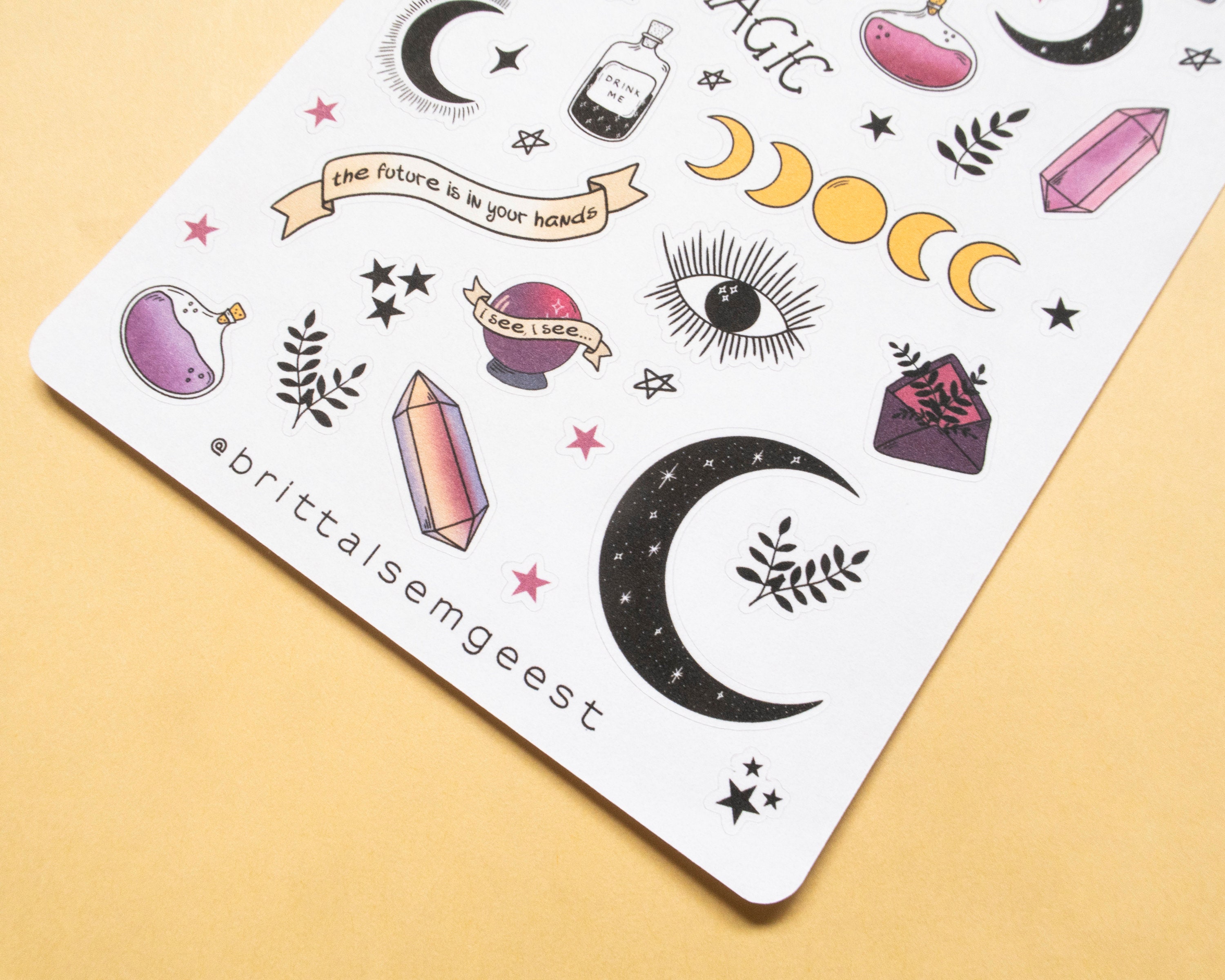 50 Enchanting Witchy Stickers Aesthetic Magic Decorations - Temu