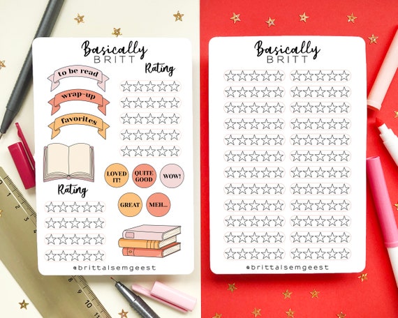 Handmade Reading Stickers With Books And Plants – LETTOOn
