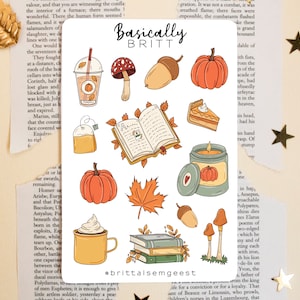 Automne - Stickersheet - Autocollants Bullet Journal, Autocollant mignon BUJO Doodle, Autocollants saisonniers, Scrapbook d’automne