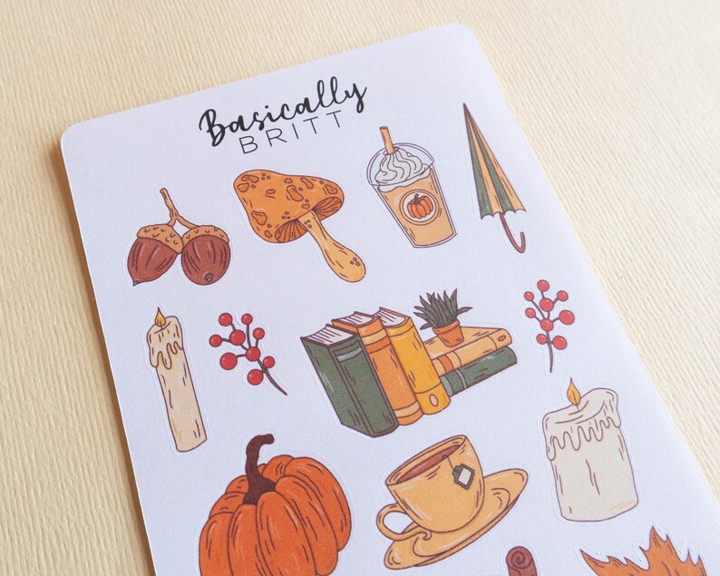 Autumn Stickersheet Bullet Journal Stickers Cute BUJO - Etsy