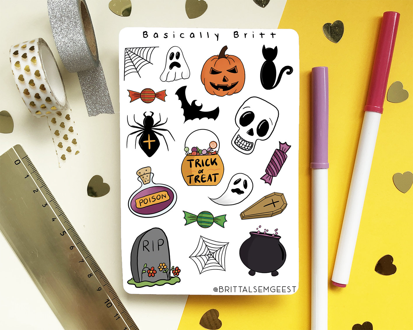 Stickers Halloween Stickers Sheet For Bullet Journal Planner Journaling stickers-halloween-stickers-sheet-for-bullet-journal-planner-journaling