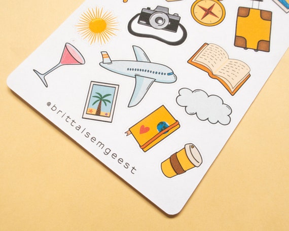 Sticker Sheet Traveling & Holidays Bullet Journal Travel Stickers