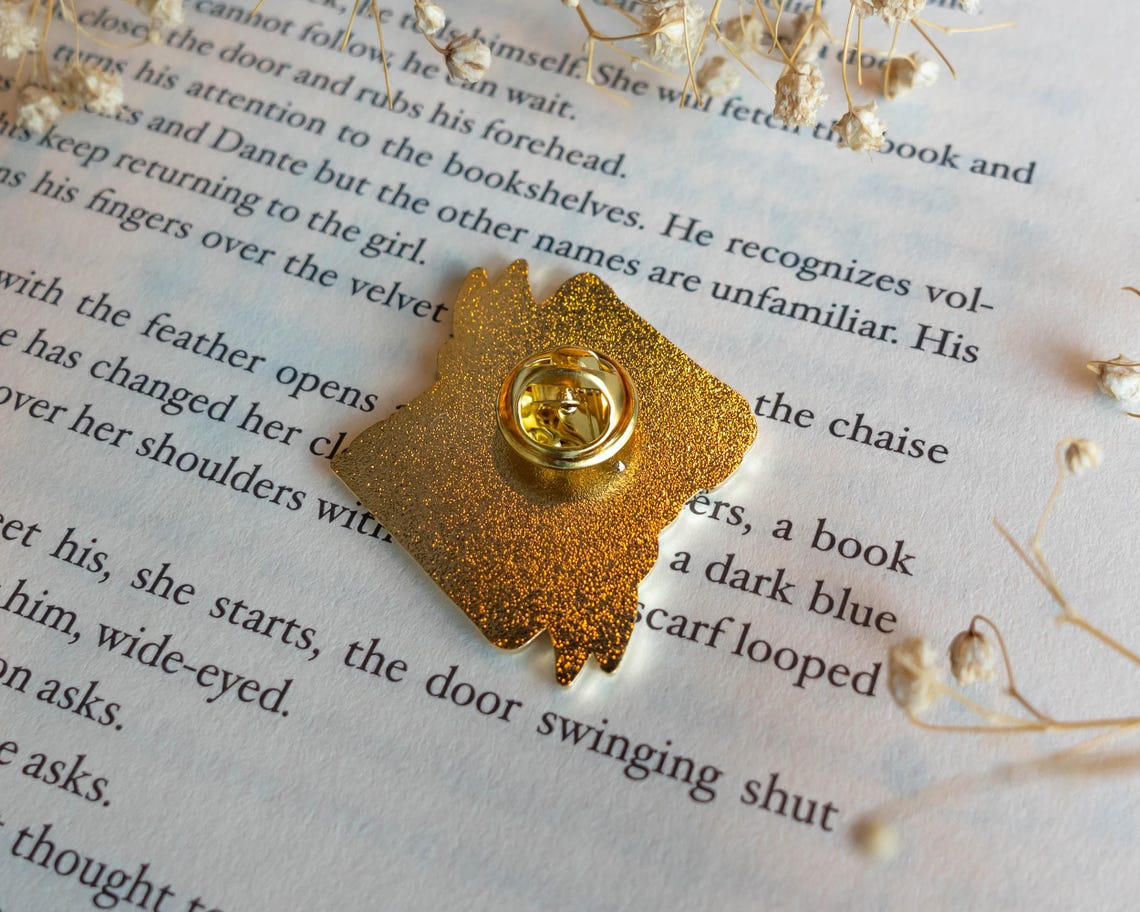 Enamel Pin // Always Reading Bookish Gold Hard Pin With Butterfly Clasp ...