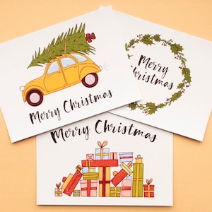 Cartoline di Natale - Set di 3 / 6 / 9 - Cartoline natalizie A6