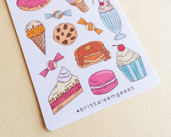 Sweets Stickers Handmade Stickers, Bulletjournal Stickers, Deco