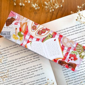 Picnic Bookmark // Cottagecore Reading Accessory for Sunny Days Gingham Blanket