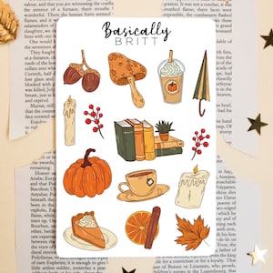 Automne - Stickersheet - Autocollants Bullet Journal, Autocollant mignon BUJO Doodle, Autocollants saisonniers, Scrapbook d’automne