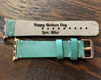 Apple Watch Band 38mm Watch Apple Band 40mm Custom iWatch Band 42mm 38mm Leather Designer Watch Band 44mm Custom Apple Watch Strap for Her