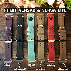 Fitbit Versa Band, Personalized Fitbit Versa 3 Band, Fitbit Versa 2 Watch Strap, Fitbit Versa Sense Bracelet, Genuine Leather Gift Accessory