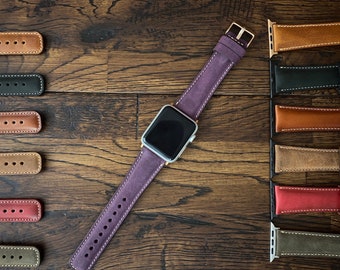 Leather Apple Watch Band 38mm 40mm Apple Watch Ultra Band 44mm 45mm 49mm Apple Watch Band Leather 42mm 41mm iWatch Band Gift him her iWatch