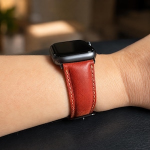 Leather Apple Watch Band 38mm 40mm 41mm Apple Watch Ultra Band 42mm 44mm 45mm 46mm 49mm Apple Watch Band Leather iWatch Band Gift him her