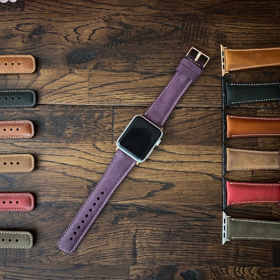 Leather Apple Watch Band 38mm 40mm 41mm Apple Watch Ultra Band 42mm 44mm 45mm 46mm 49mm Apple Watch Band Leather iWatch Band Gift him her