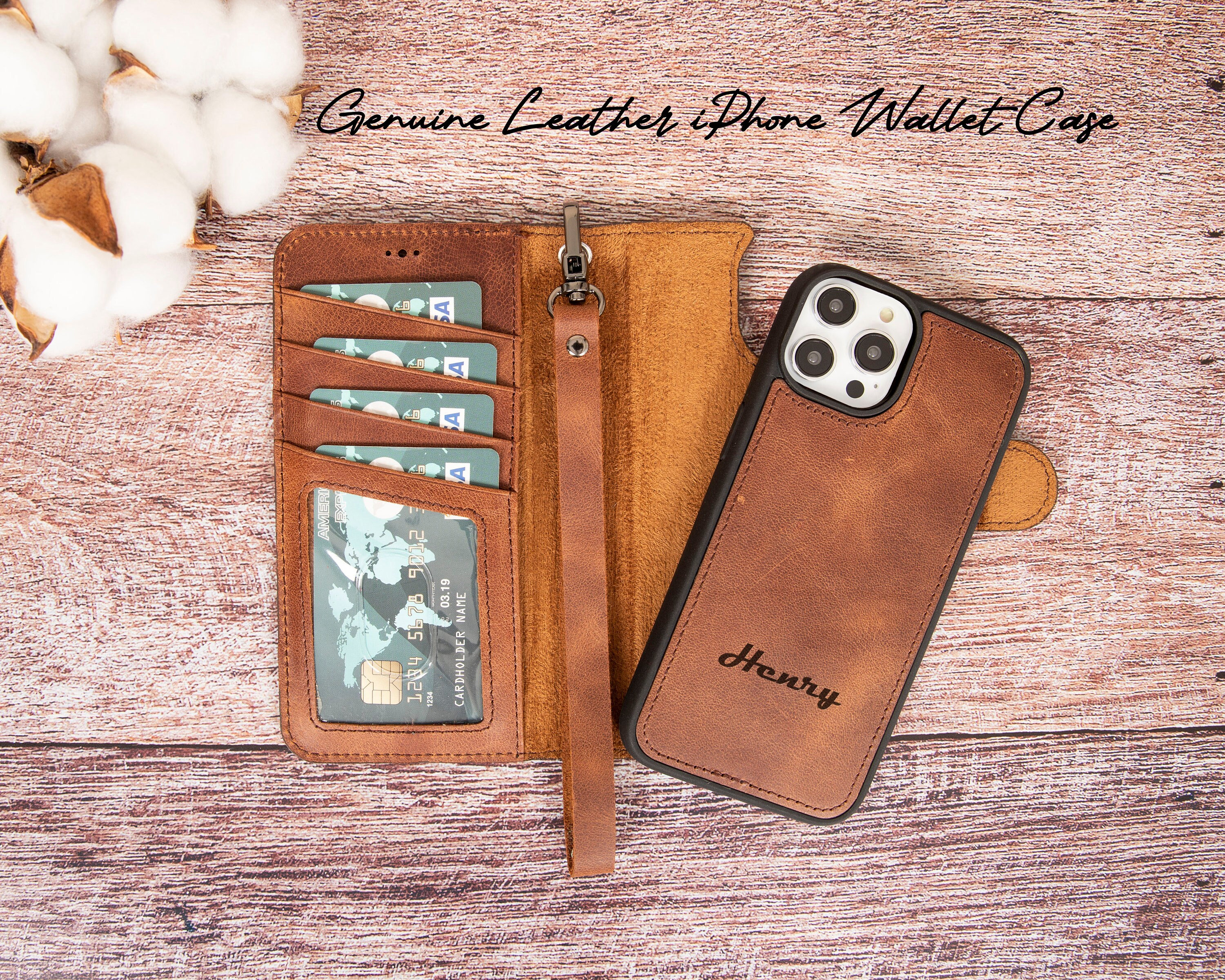 IPhone 16 Pro Max Leather Wallet Case iPhone 15 14 12 11 Pro Case iPhone 7 8 SE Cover With Card Holder RFID Magsafe Personalized Gift Women Etsy