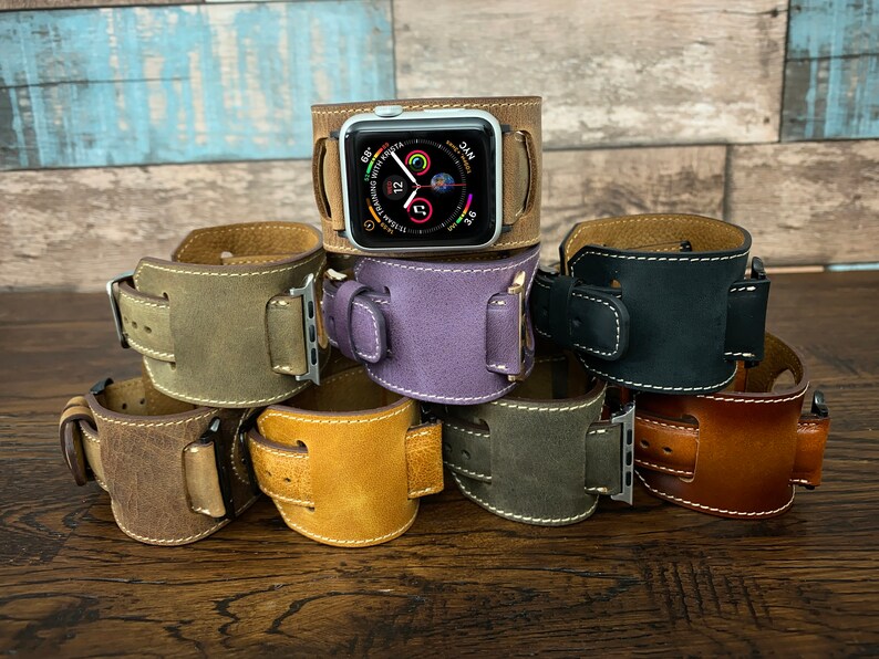 Leather Apple Watch Band 44mm Man Custom Apple Watch Band 42mm Etsy