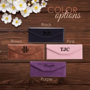 Personalized Glasses Gift Case, Leather Sunglasses Case For Women, Eyeglass Case For Him, Christmas Gift For Women, Sunglass Pouch For Men