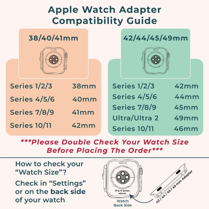 Apple Watch Band 38mm Watch Apple Band 40mm Custom iWatch Band 42mm 38mm Leather Designer Watch Band 44mm Custom Apple Watch Strap for Her