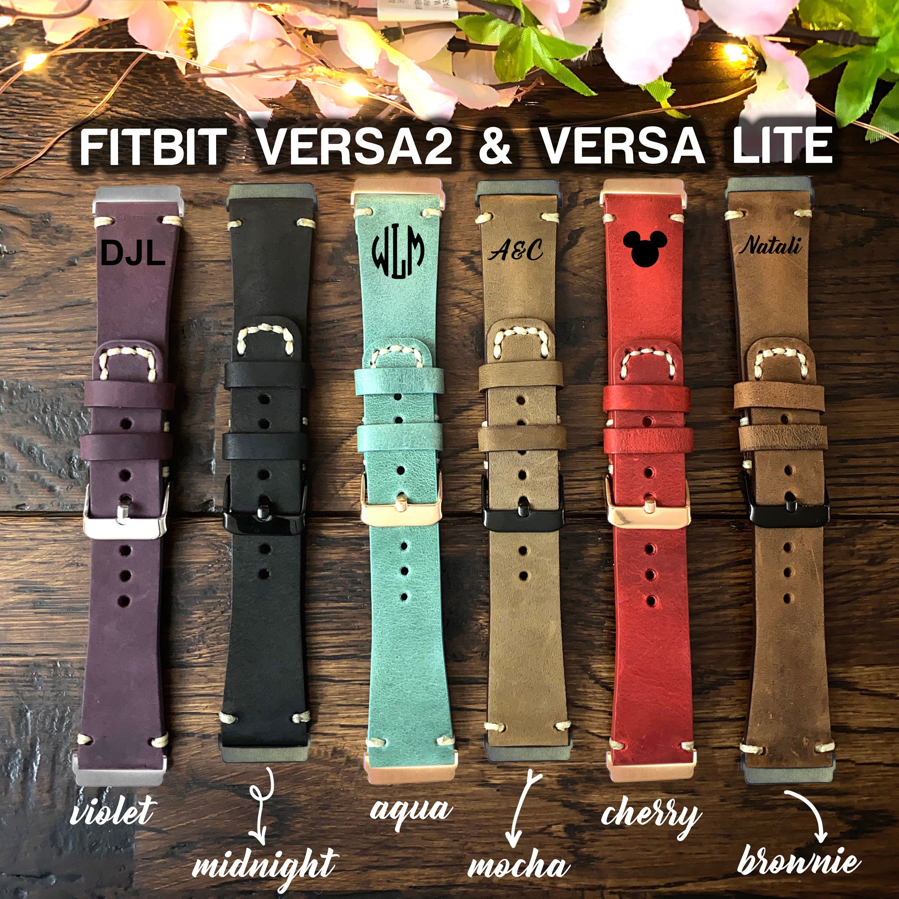 Fitbit Versa Band, Personalized Fitbit Versa 3 Band, Fitbit Versa 2 Watch Strap, Fitbit Versa Sense Bracelet, Genuine Leather Gift Accessory