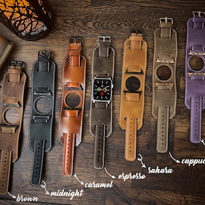 Apple Watch Band 2in1 38mm 40mm 41mm 42mm 44mm 45mm 49mm Leather Watch Strap Custom iWatch Band For Series 1 2 3 4 5 6 7 8 ULTRA 2 Cuff Gift