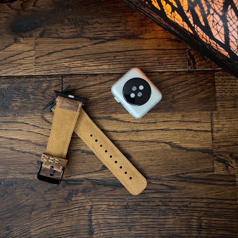 Leather Watch Band, Apple Watch Band, Leather Watch Strap, 18mm 20mm 22mm Fossil Watch Bands, Personalized Leather, Fitbit Versa 1 2 3 Bands