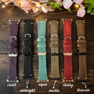 Apple Watch Band 38mm Watch Apple Band 40mm Custom iWatch Band 42mm 38mm Leather Designer Watch Band 44mm Custom Apple Watch Strap for Her