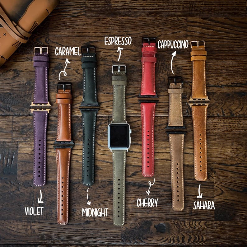 Leather Apple Watch Band 38mm 40mm 41mm Apple Watch Ultra Band 42mm 44mm 45mm 46mm 49mm Apple Watch Band Leather iWatch Band Gift him her