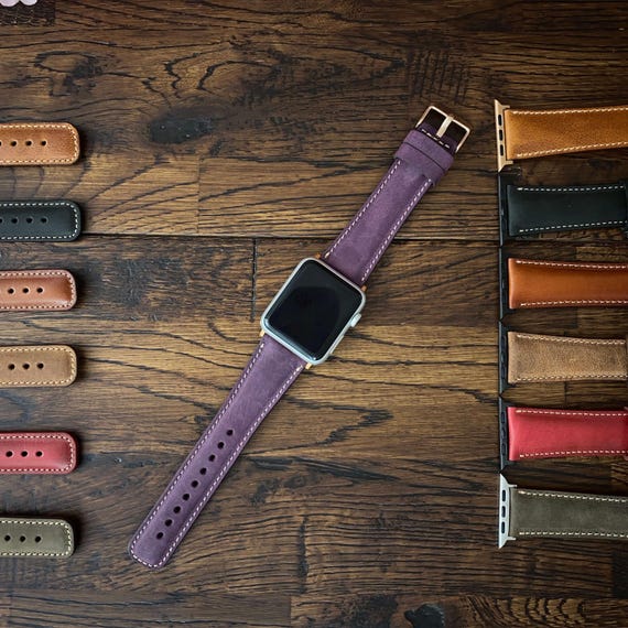 Leather Apple Watch Band 38mm 40mm 41mm Apple Watch Ultra Band 42mm 44mm 45mm 46mm 49mm Apple Watch Band Leather iWatch Band Gift him her