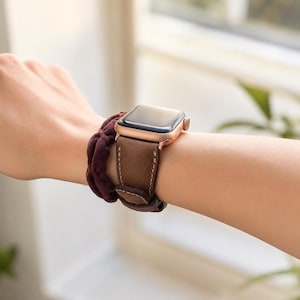 Leather Apple Watch Band 38mm 40mm 41mm Apple Watch Ultra Band 42mm 44mm 45mm 46mm 49mm Apple Watch Band Leather iWatch Band Gift him her
