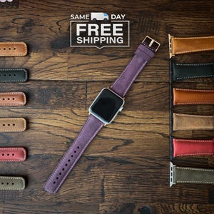 Leather Apple Watch Band 38mm 40mm 41mm Apple Watch Ultra Band 42mm 44mm 45mm 46mm 49mm Apple Watch Band Leather iWatch Band Gift him her
