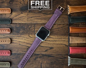 Leather Apple Watch Band 38mm 40mm 41mm Apple Watch Ultra Band 42mm 44mm 45mm 46mm 49mm Apple Watch Band Leather iWatch Band Gift him her