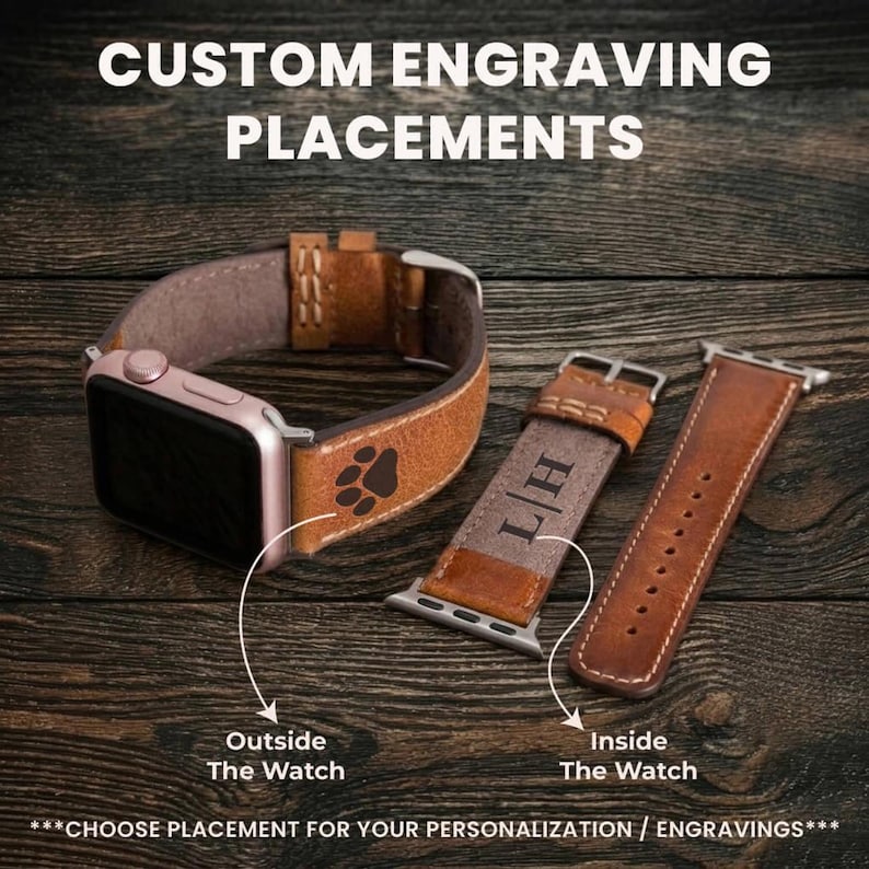 Leather Apple Watch Band 38mm 40mm 41mm Apple Watch Ultra Band 42mm 44mm 45mm 46mm 49mm Apple Watch Band Leather iWatch Band Gift him her