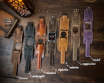 Apple Watch Band 2in1 38mm 40mm 41mm 42mm 44mm 45mm 49mm Leather Watch Strap Custom iWatch Band For Series 1 2 3 4 5 6 7 8 ULTRA 2 Cuff Gift
