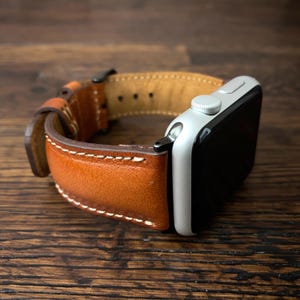 Fitbit Versa 2 Band, Fitbit Versa 1 - 3 Brown Leather Band, Fitbit Versa Lite Band, Fitbit Versa Strap, Versa 2 Band Gift for Her / Him