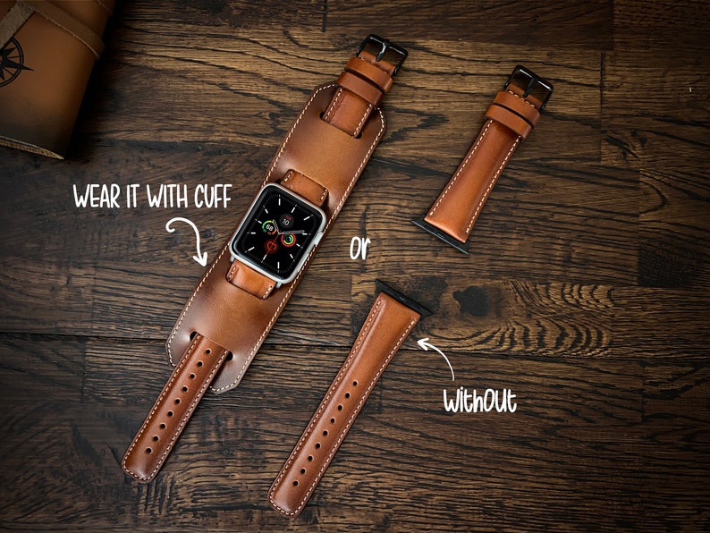 Leather Apple Watch Band 44mm Man Custom Apple Watch Band 42mm Etsy