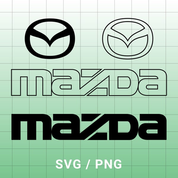 Mazda car logo bundle - SVG/PNG - Cricut - Silhouette - Digital File