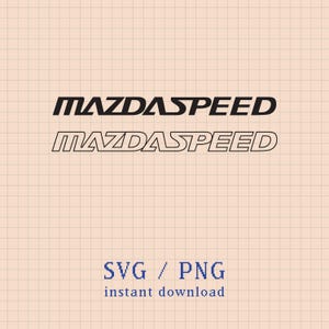 Mazdaspeed car logo - SVG/PNG - Cricut - Silhouette - Digital File