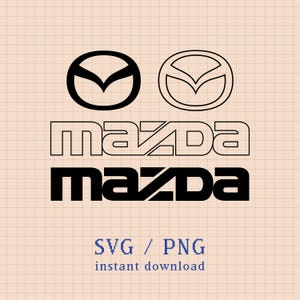 Mazda car logo bundle - SVG/PNG - Cricut - Silhouette - Digital File