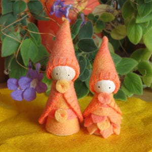 Autumn Gnomes, Set of 2, Pure Wool Felt, Waldorf Inspired