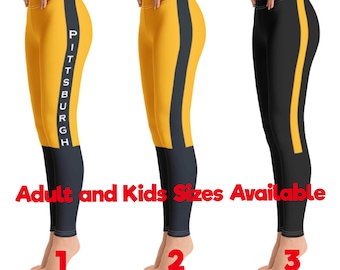 Pittsburgh Steelers Colored Football Team Leggings